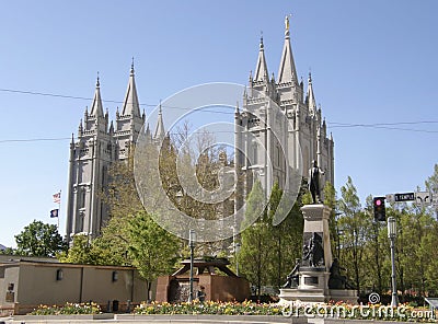 Latter Day Saints Church in Temple Square Salt Lake City Editorial Stock Photo